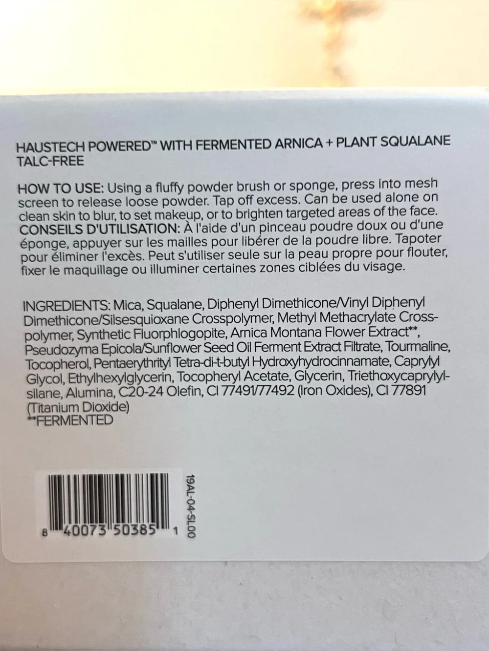 Haus Labs Bio- Blur in Neutral Peach for Medium skin tones Loose setting powder